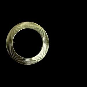 Vintage Monet Gold Circle Brooch | 70s Minimalist Textured Pin